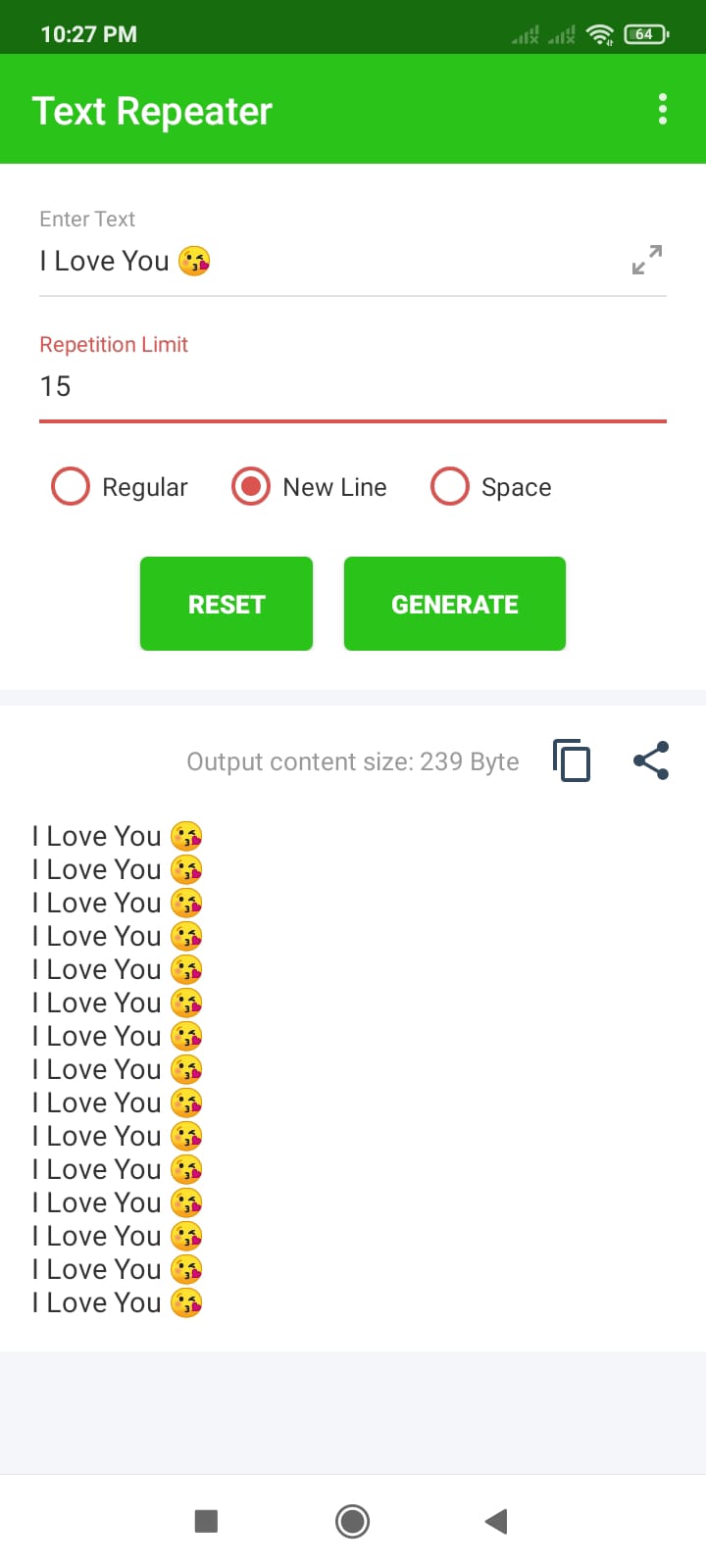 Text Repeater Pro - Main interface screenshot