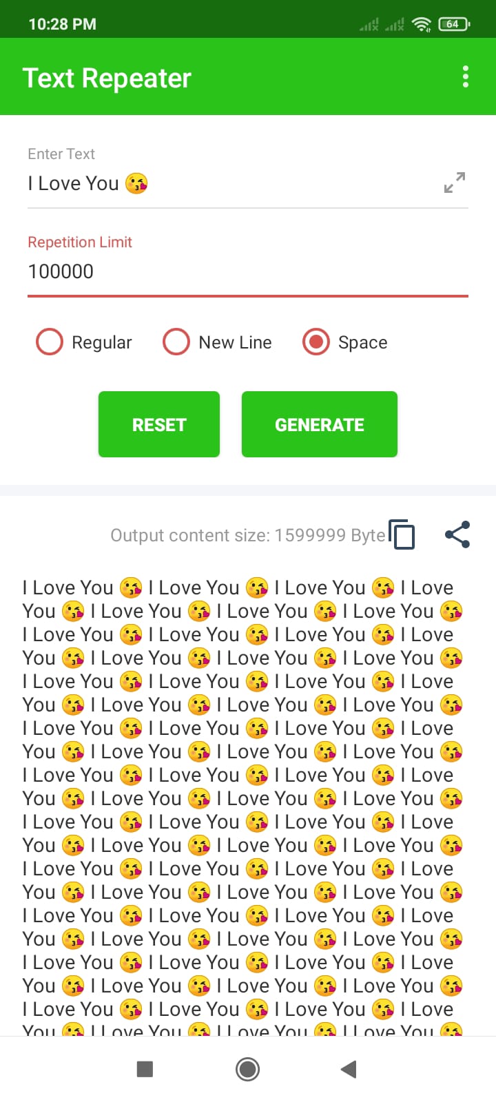 Text Repeater Pro - History and presets